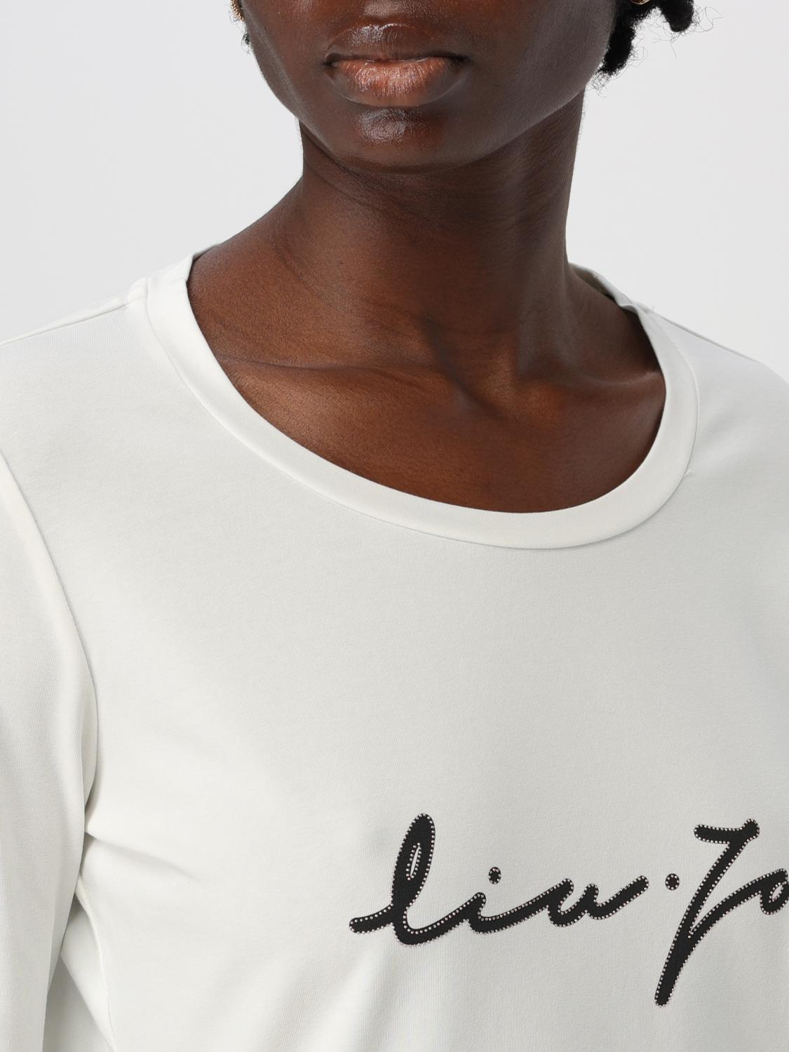 LIU JO SWEATER: Liu Jo long-sleeve cotton top, White - Img 3