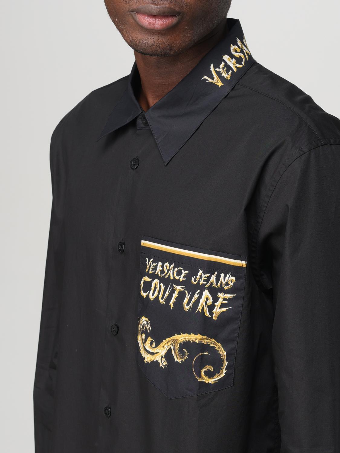 VERSACE JEANS COUTURE SHIRT: Shirt men Versace Jeans Couture, Black - Img 3