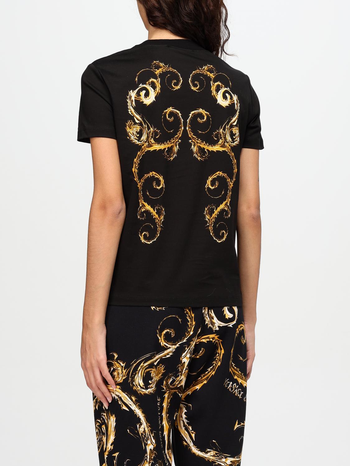 VERSACE JEANS COUTURE T-SHIRT: T-shirt barocca Versace Jeans Couture, Nero - Img 2