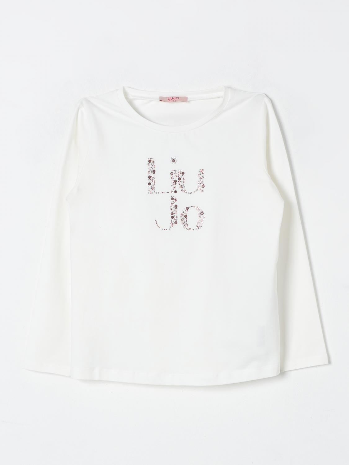 LIU JO T-SHIRT: T-shirt con logo di strass Liu Jo, Bianco - Img 1