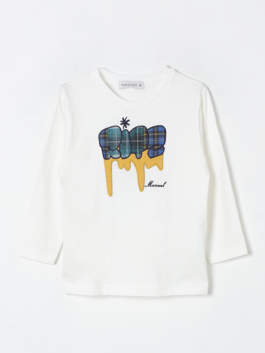 MANUEL RITZ T-SHIRT: T-shirt kids Manuel Ritz, White - Img 1