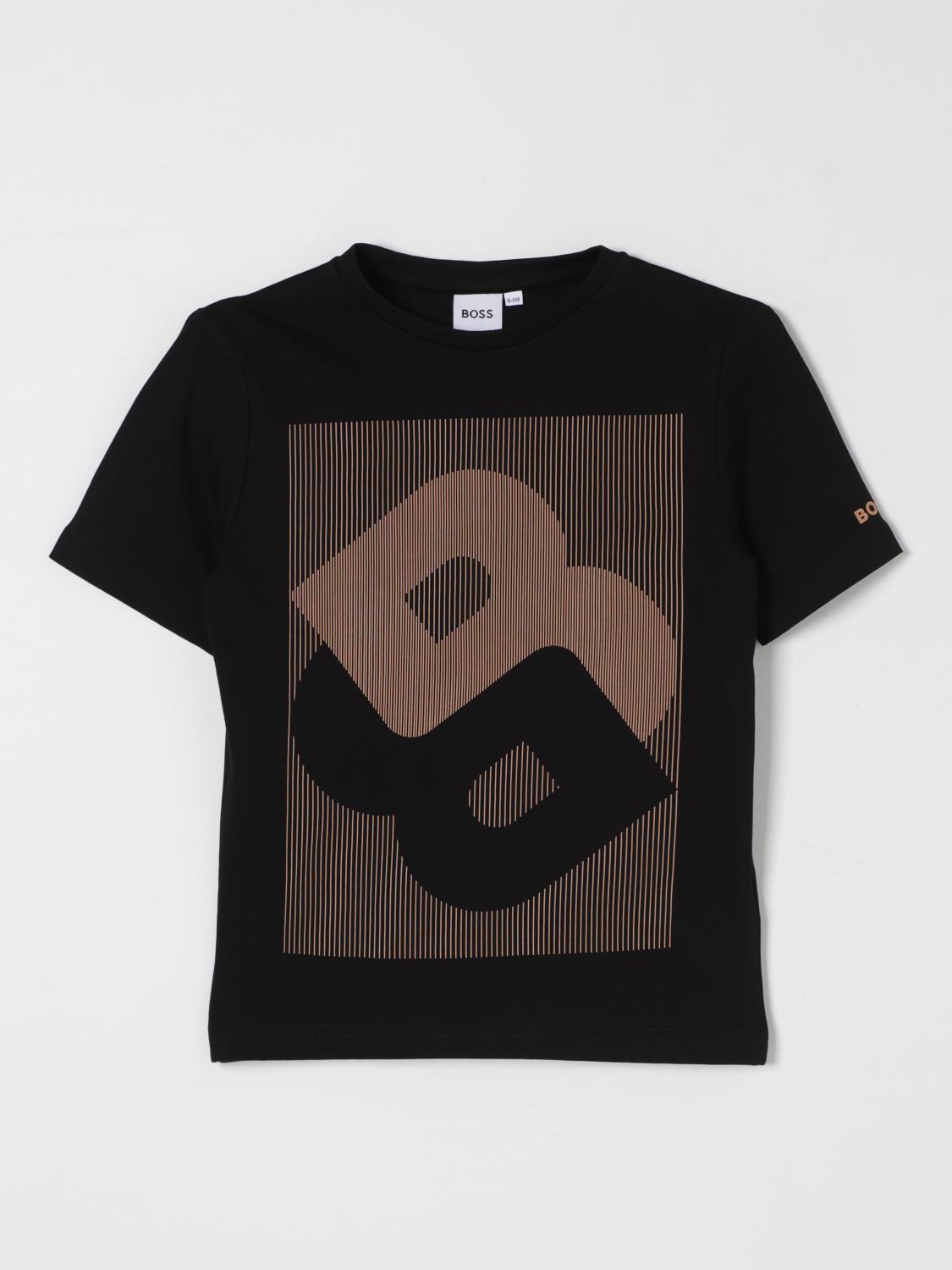 BOSS T-SHIRT: T-shirt enfant Boss, Noir - Img 1