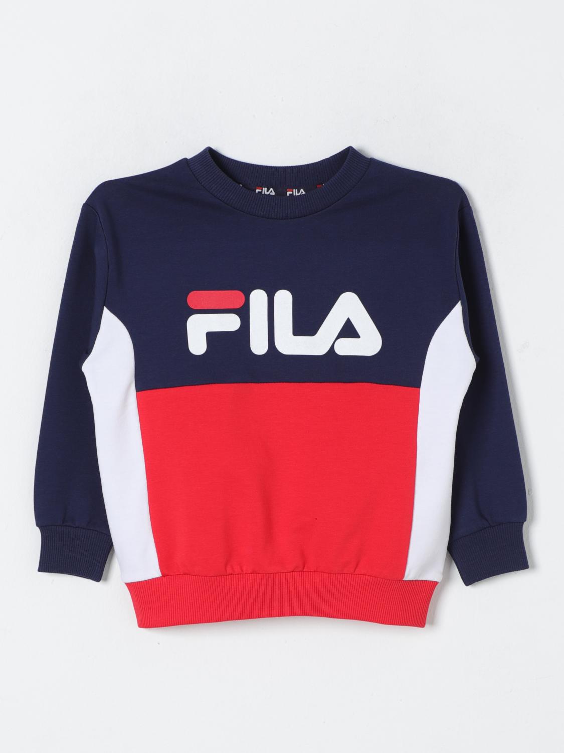 FILA MAGLIA: Felpa a girocollo Fila con maxi logo, Blue - Img 1