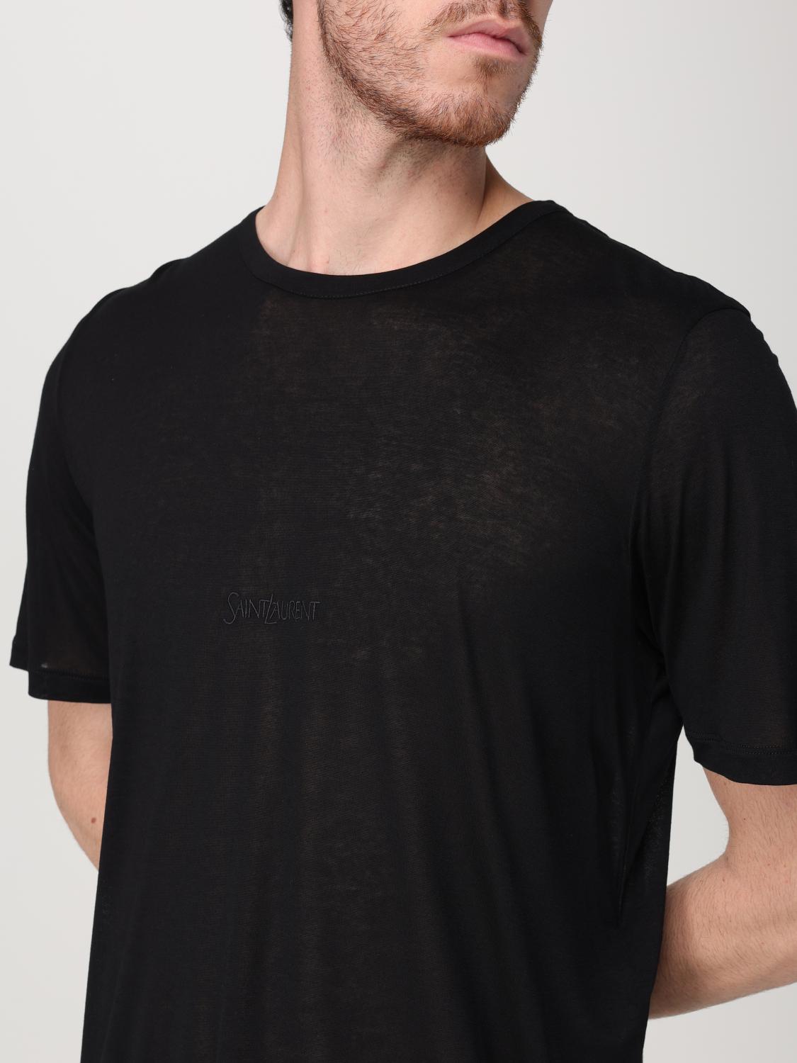 SAINT LAURENT T-SHIRT: T-shirt men Saint Laurent, Black - Img 4