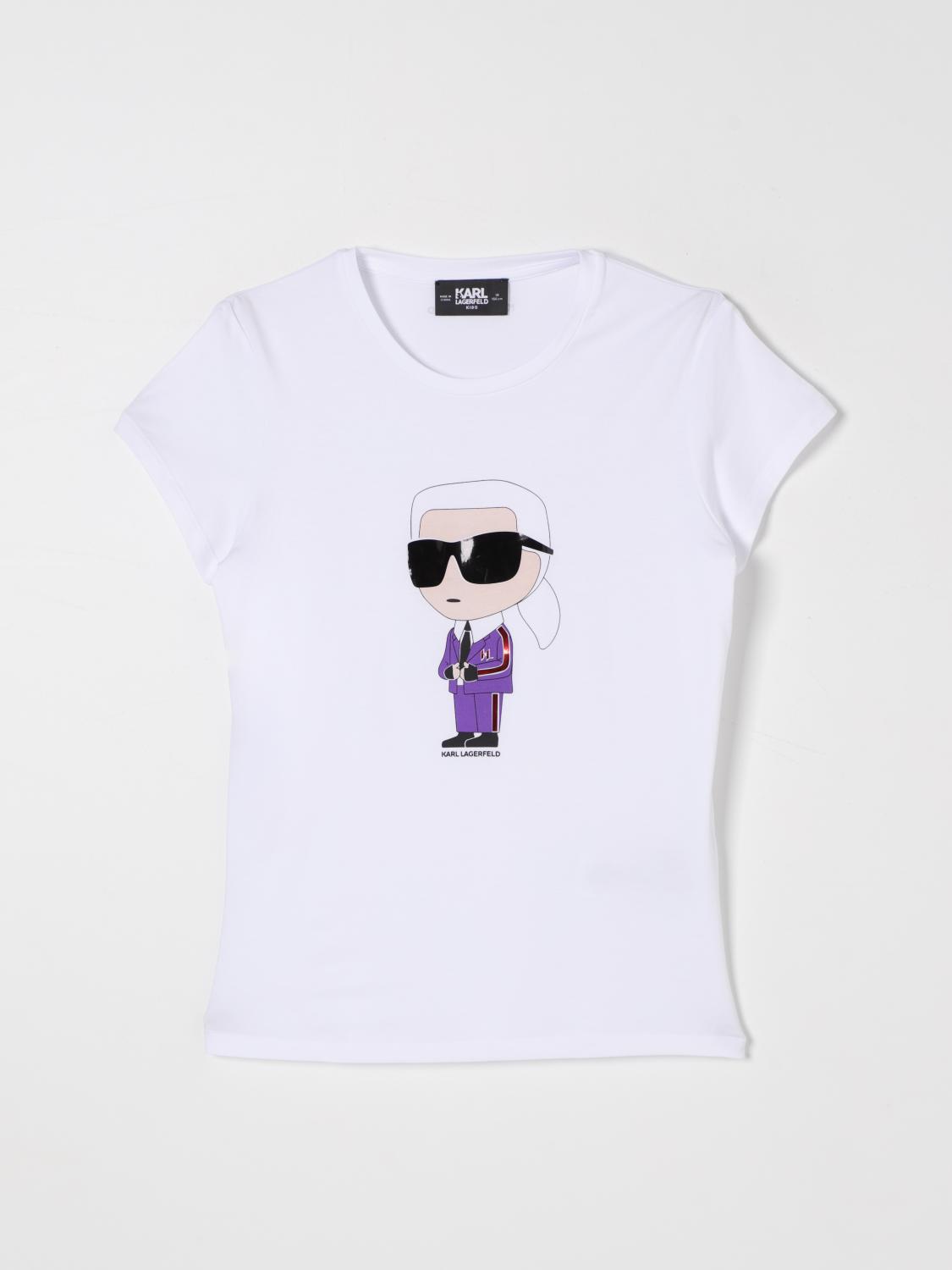 KARL LAGERFELD KIDS T-SHIRT: T-shirt kids Karl Lagerfeld Kids, White - Img 1