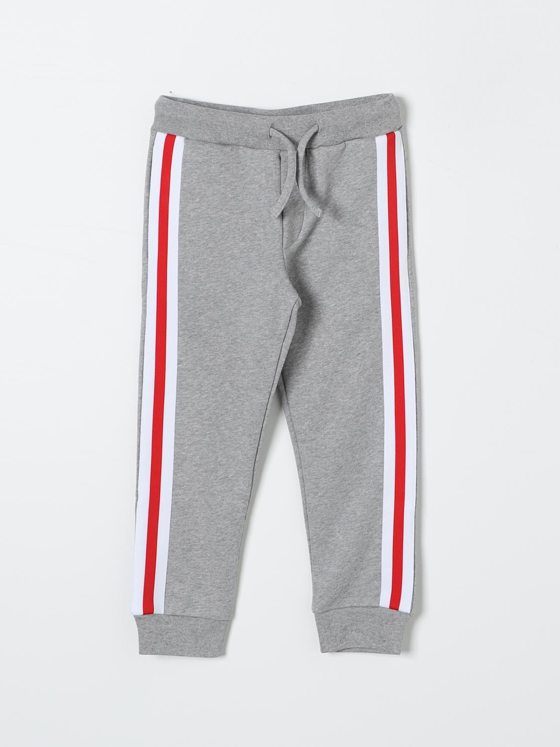 DSQUARED2 PANTALONE: Pantalone sportivo con bande a righe Dsquared2, Grigio - Img 1