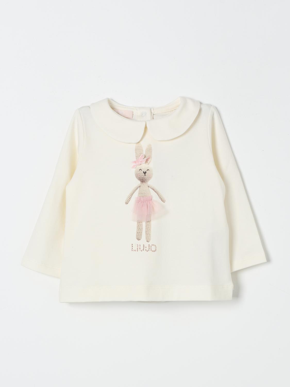 LIU JO T-SHIRT: T-shirt Bunny Liu Jo in cotone con stampa e strass, Naturale - Img 1