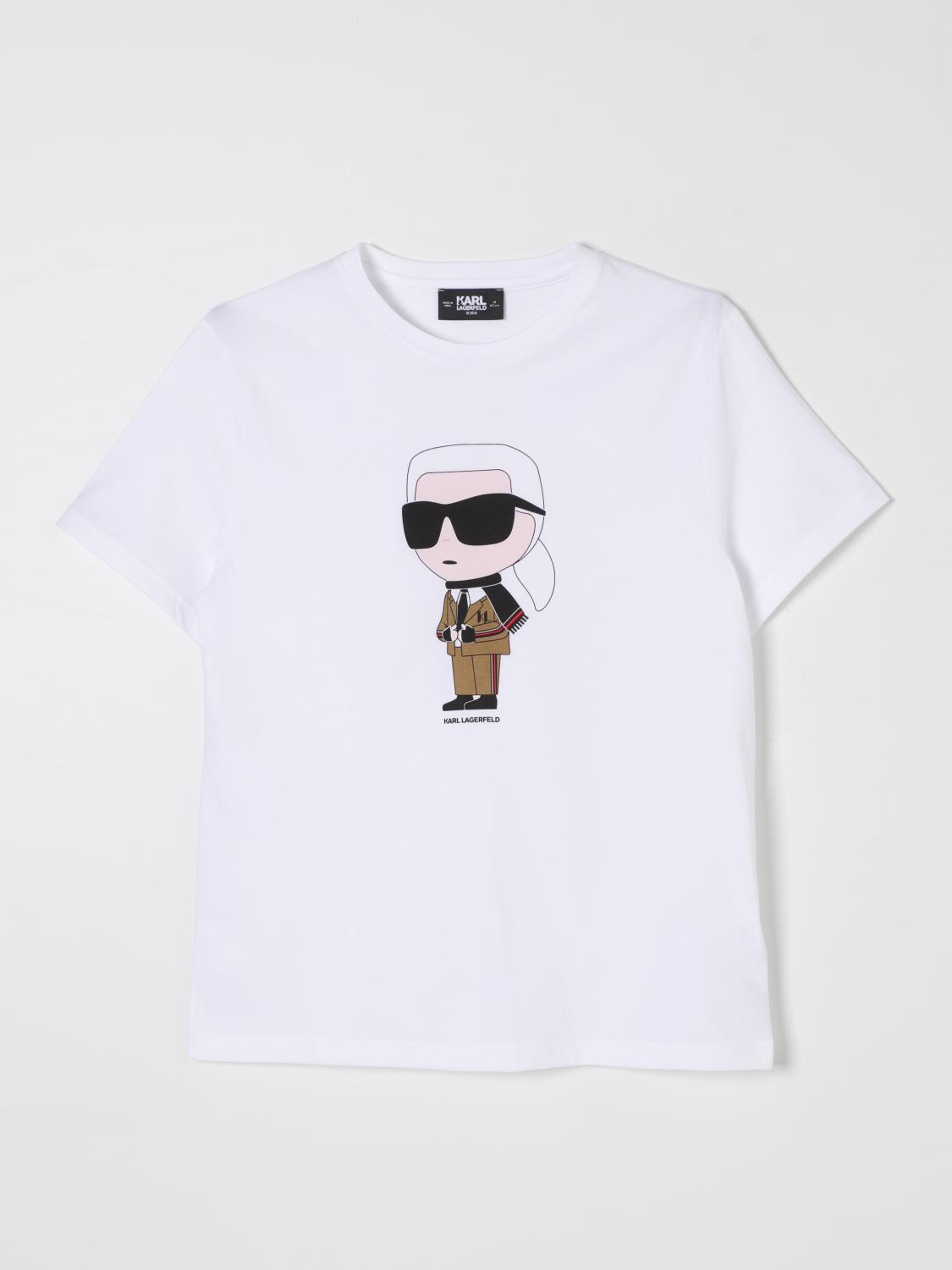 KARL LAGERFELD KIDS T-SHIRT: T-shirt kids Karl Lagerfeld Kids, White - Img 1