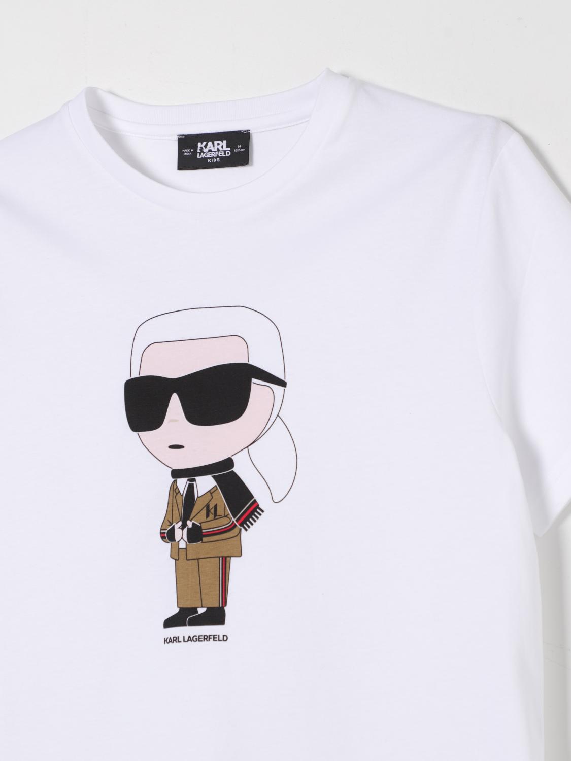 KARL LAGERFELD KIDS T-SHIRT: T-shirt kids Karl Lagerfeld Kids, White - Img 3