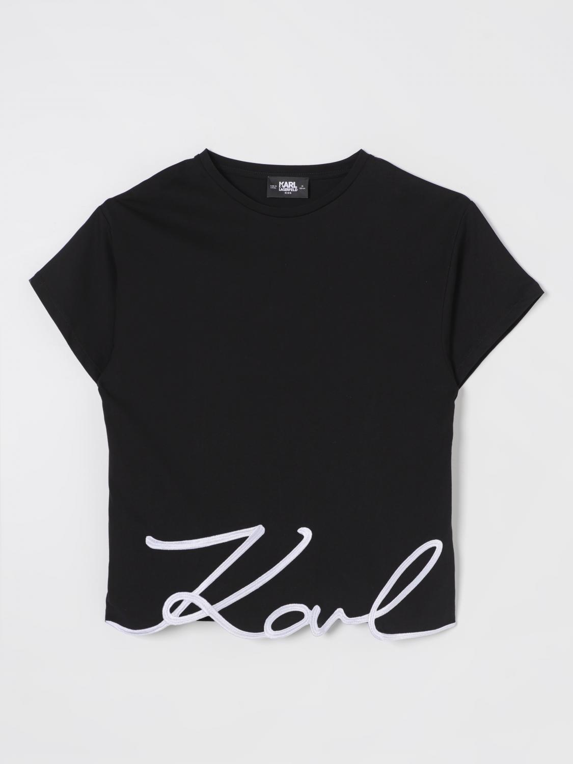 KARL LAGERFELD KIDS T-SHIRT: T-shirt kids Karl Lagerfeld Kids, Black - Img 1