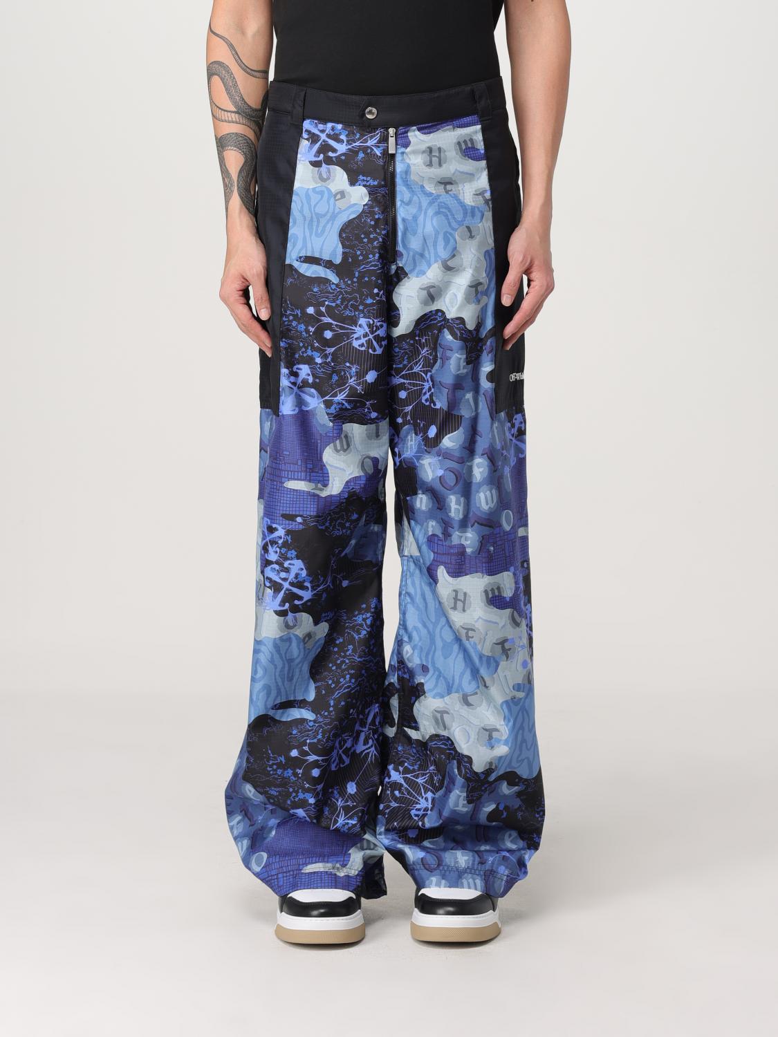 OFF-WHITE PANTS: Pants men Off-white, Blue - Img 1