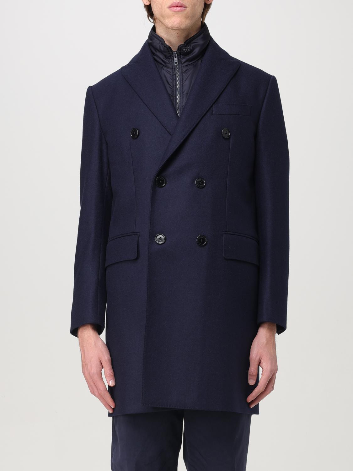 FAY COAT: Fay men's coat, Blue - Img 1