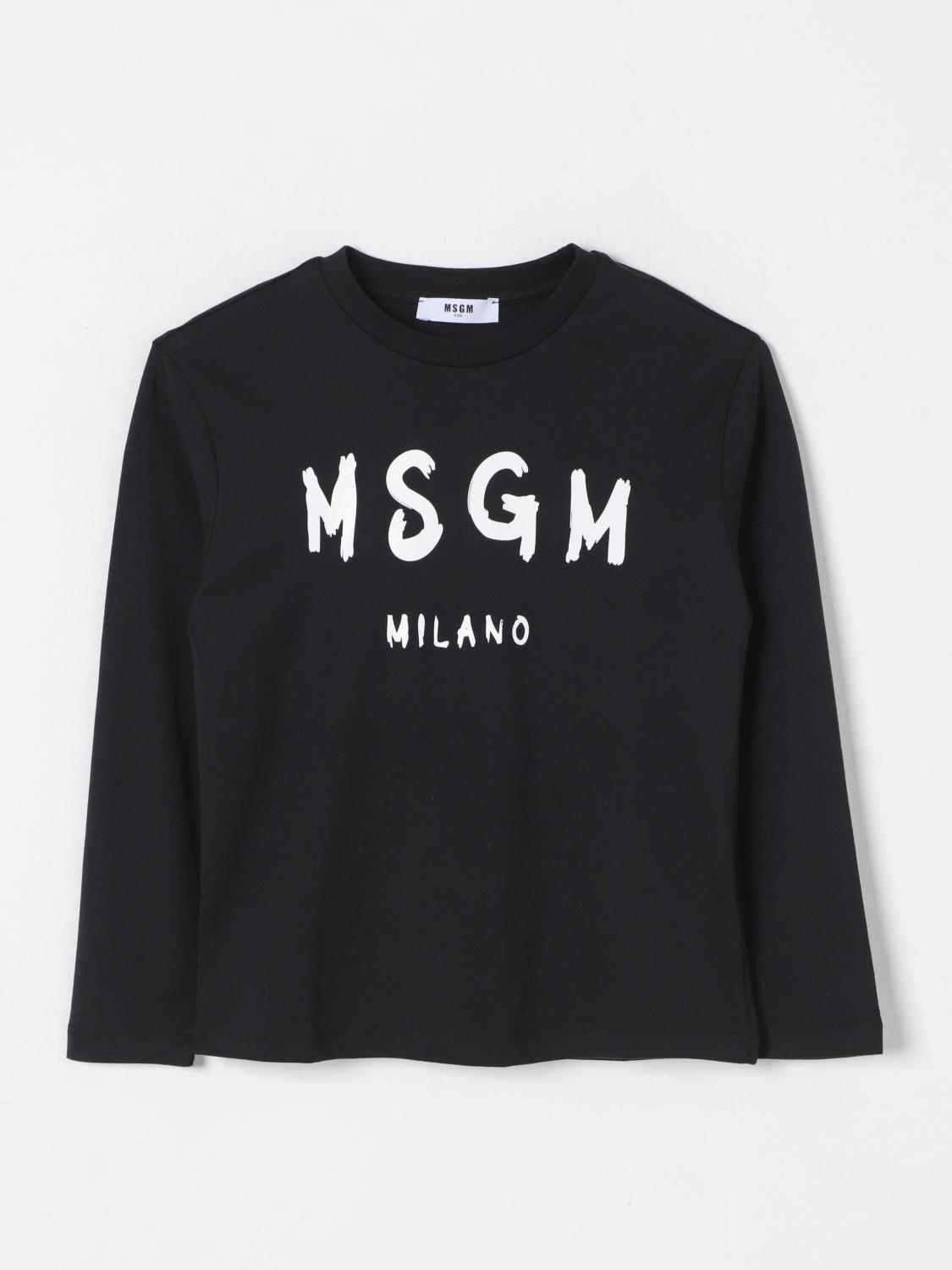 MSGM KIDS T-SHIRT: T-shirt kids MSGM Kids, Black - Img 1