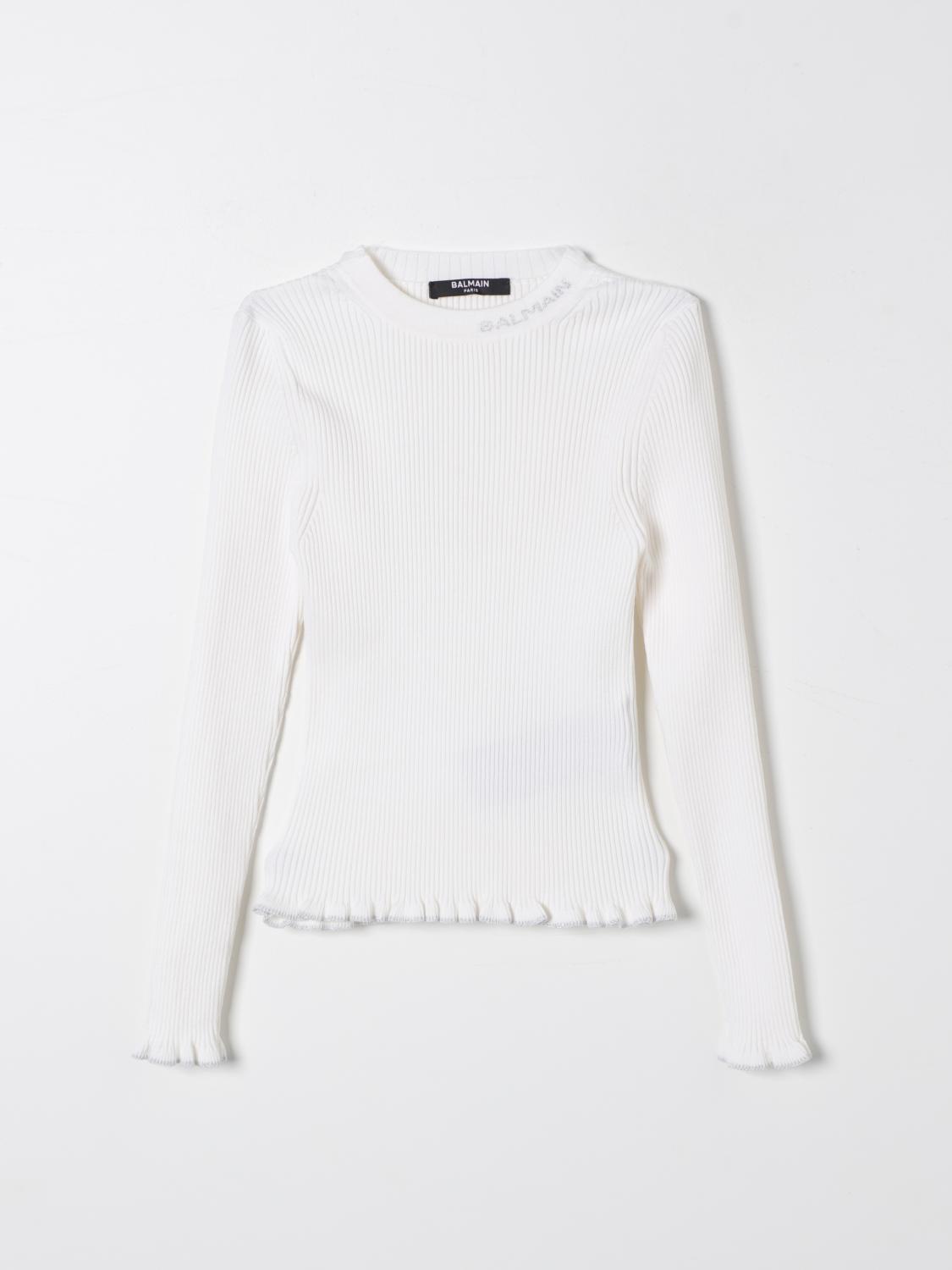 BALMAIN SWEATER: Sweater kids Balmain, Ivory - Img 1