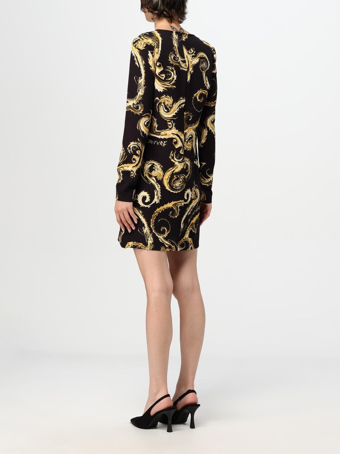 ワンピース VERSACE JEANS COUTURE Woman Dress Black 77HAO9P8JS419 G89 Versace Jeans Couture baroque-print t-shirt Dress | Black