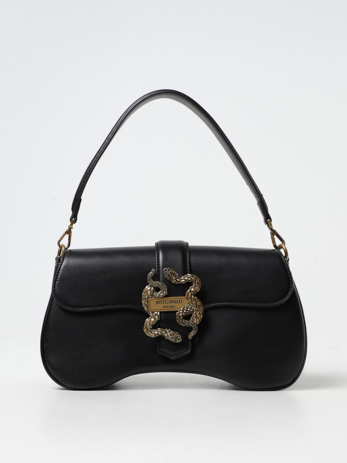 JUST CAVALLI BORSA A SPALLA: Borsa Just Cavalli in pelle , Nero - Img 1