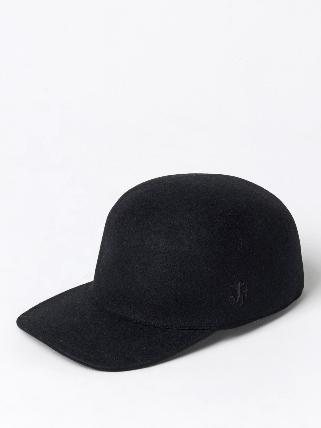 JIL SANDER 帽子: Jil Sander フェルトハット, ブラック - Img 1