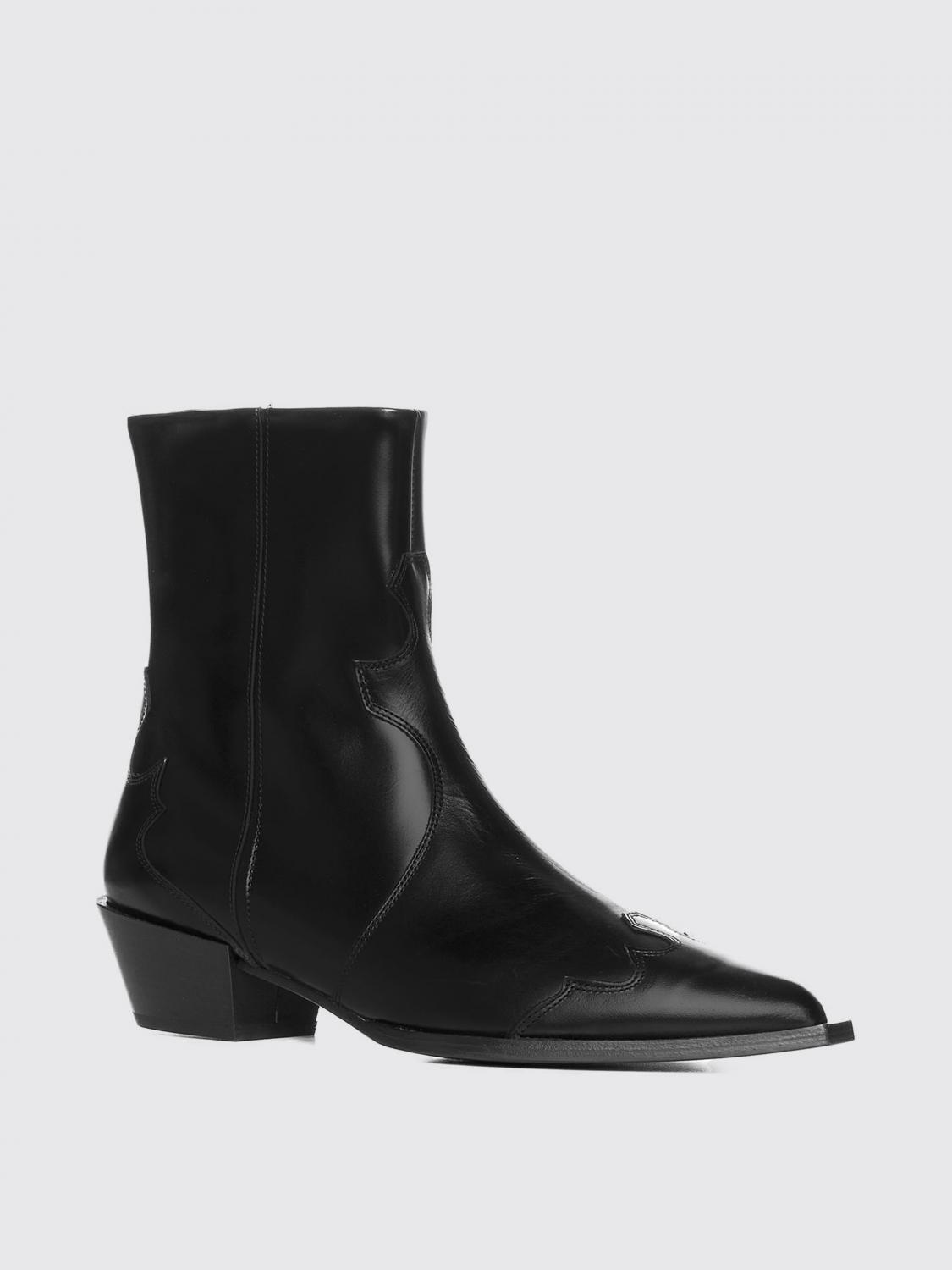 AEYDE FLAT ANKLE BOOTS: Boots woman Aeyde, Black - Img 2