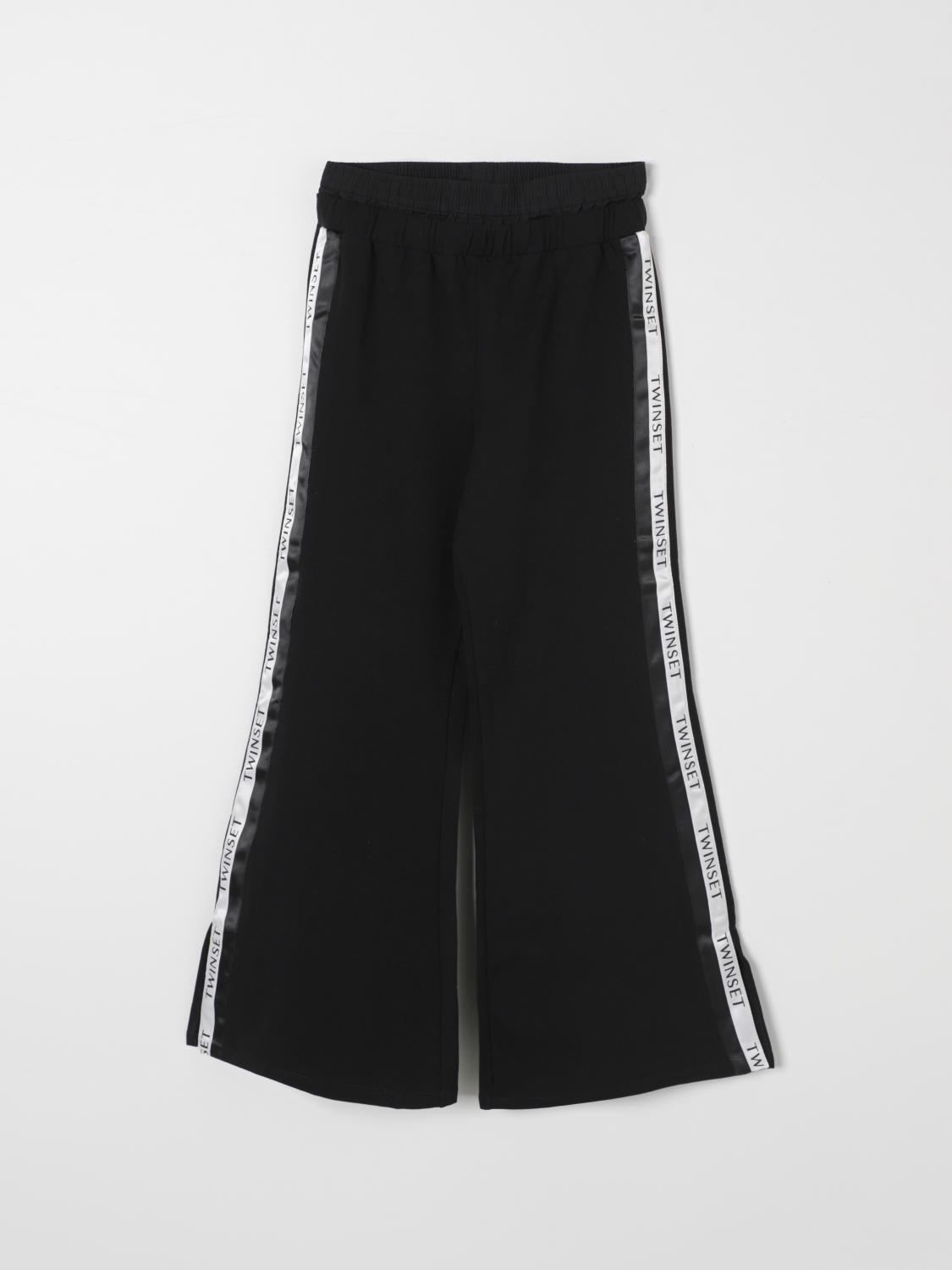 TWINSET PANTALONE: Pantalone con bande logate Twinset, Nero - Img 1