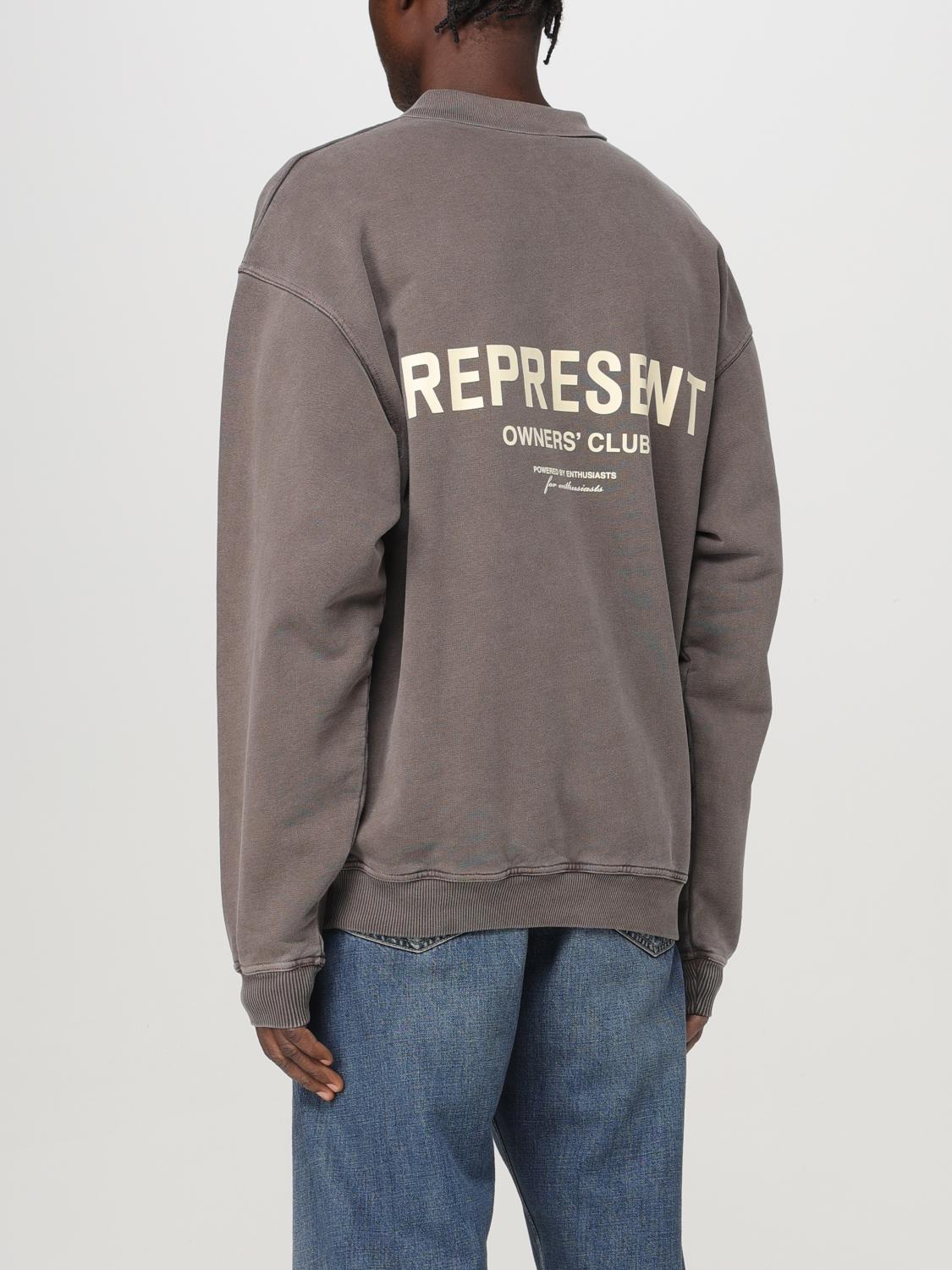 REPRESENT FELPA: Felpa Represent in cotone, Grigio - Img 2