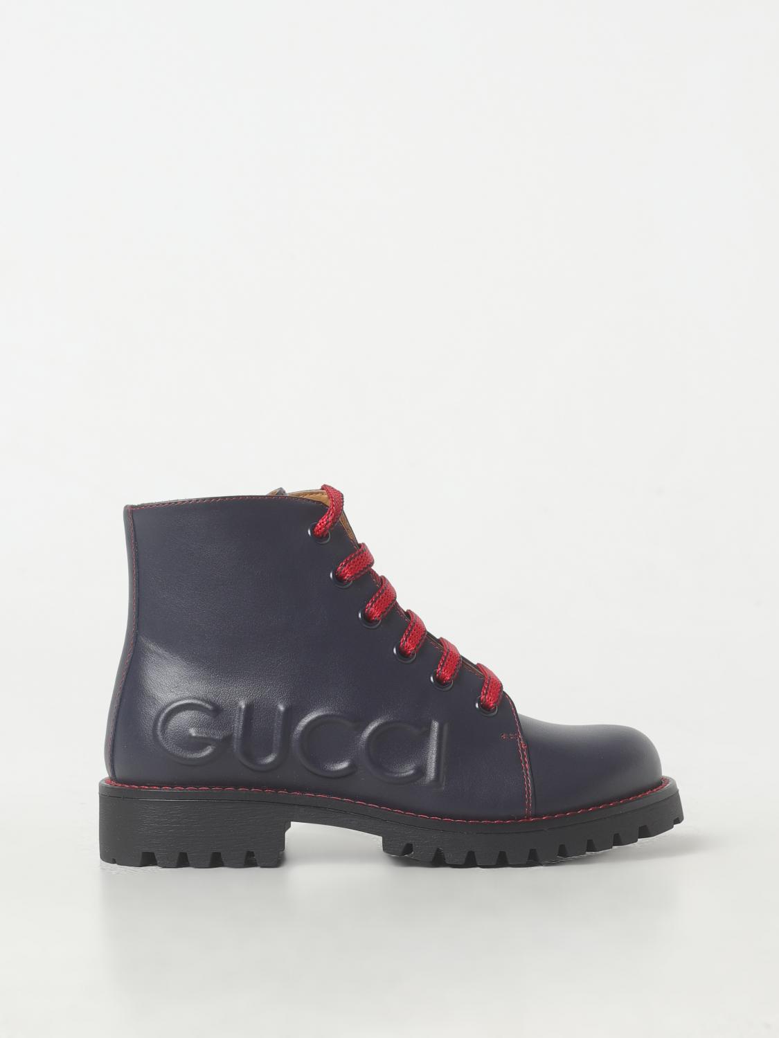 GUCCI SHOES: Shoes kids Gucci, Blue - Img 1