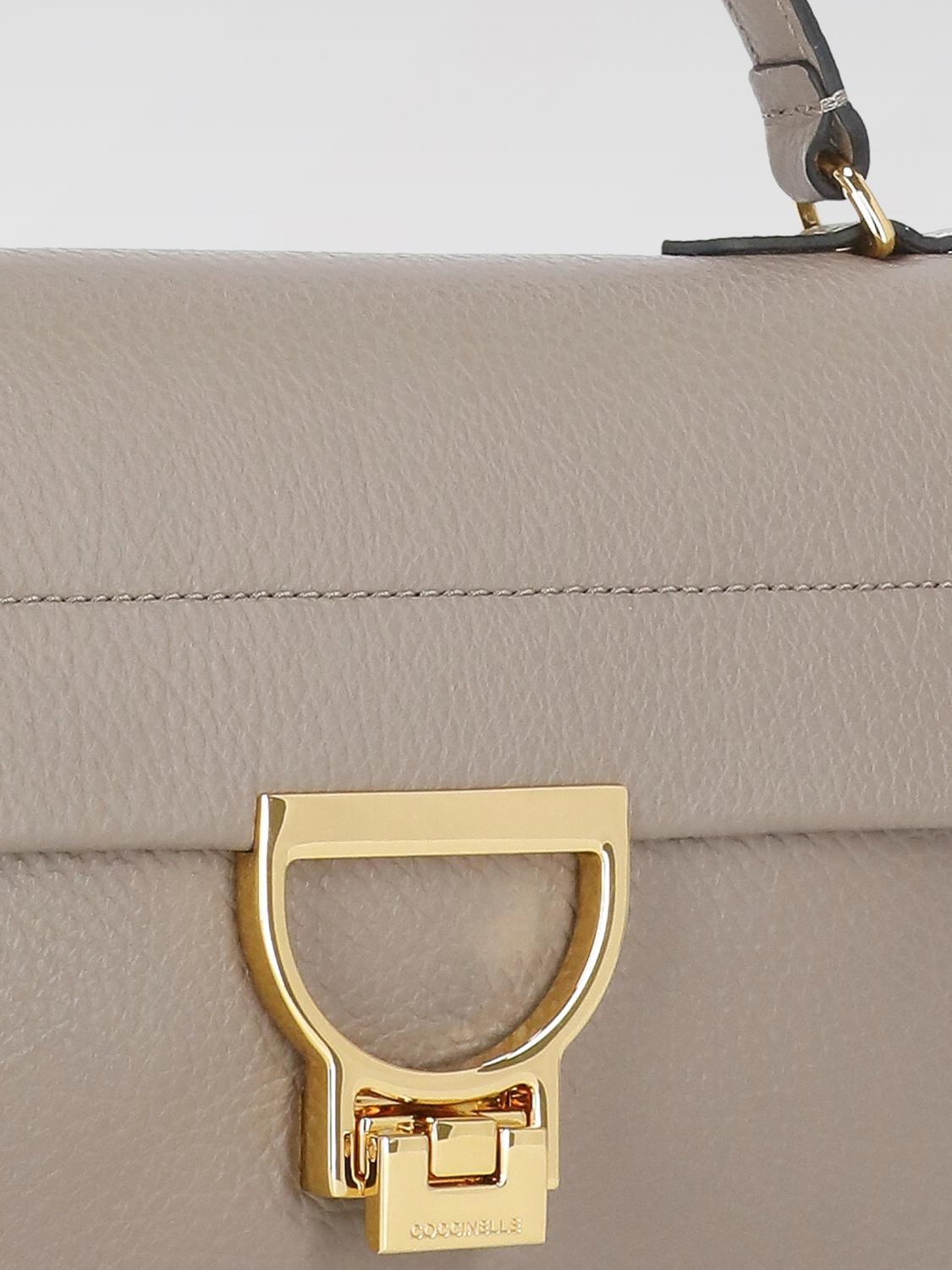 COCCINELLE BORSA MINI: Borsa Arlettis Coccinelle in pelle a grana , Beige - Img 3