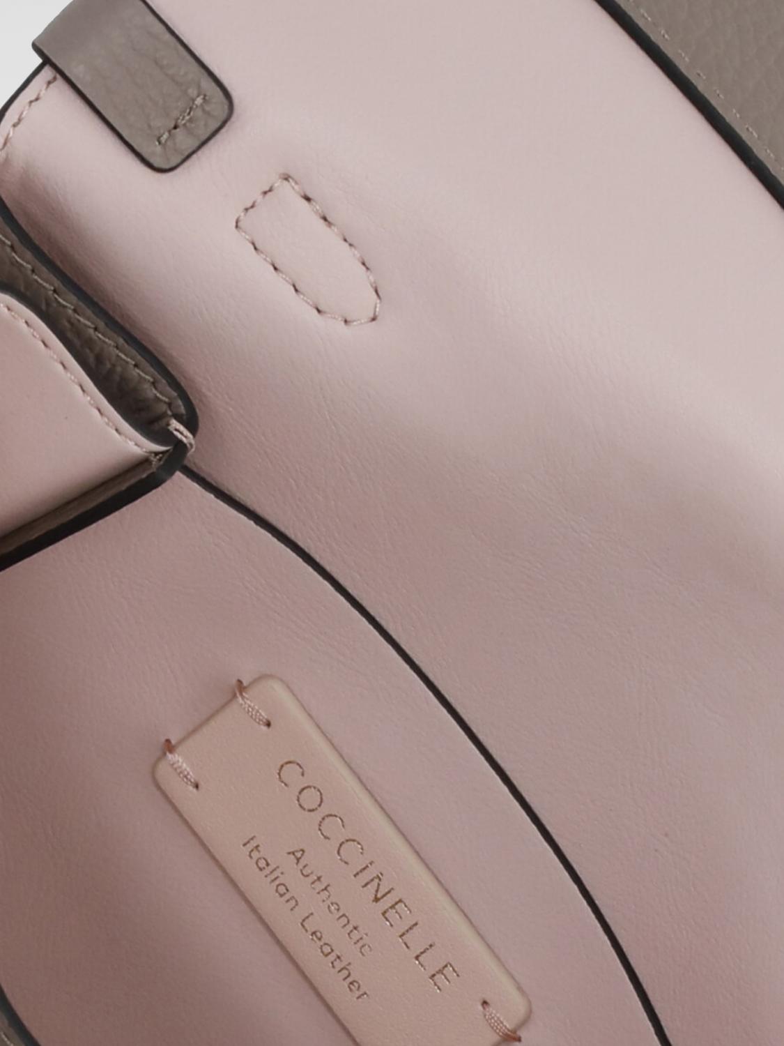 COCCINELLE BORSA MINI: Borsa Arlettis Coccinelle in pelle a grana , Beige - Img 4