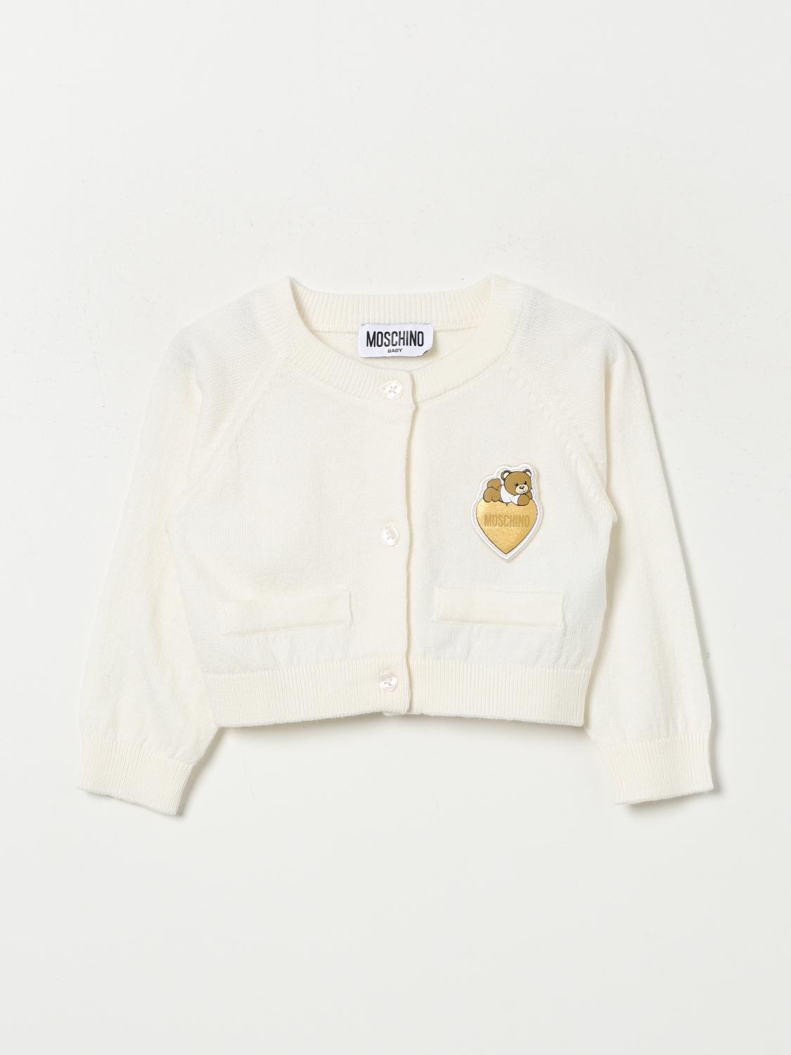 MOSCHINO SWEATER: Sweater kids Moschino, Yellow Cream - Img 1