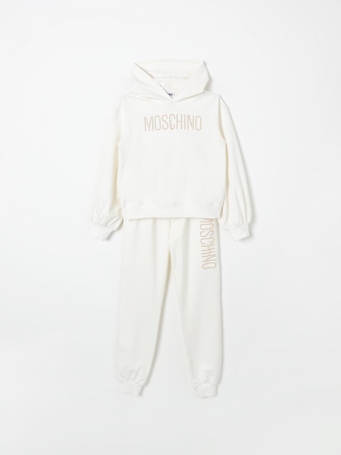 Moschino boys' hoodie + joggers set - White | HDK02ZLDA16 | GIGLIO.COM
