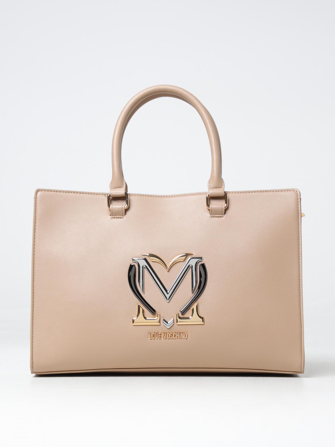 LOVE MOSCHINO TOTE BAGS: Tote bags woman Love Moschino, Beige - Img 1