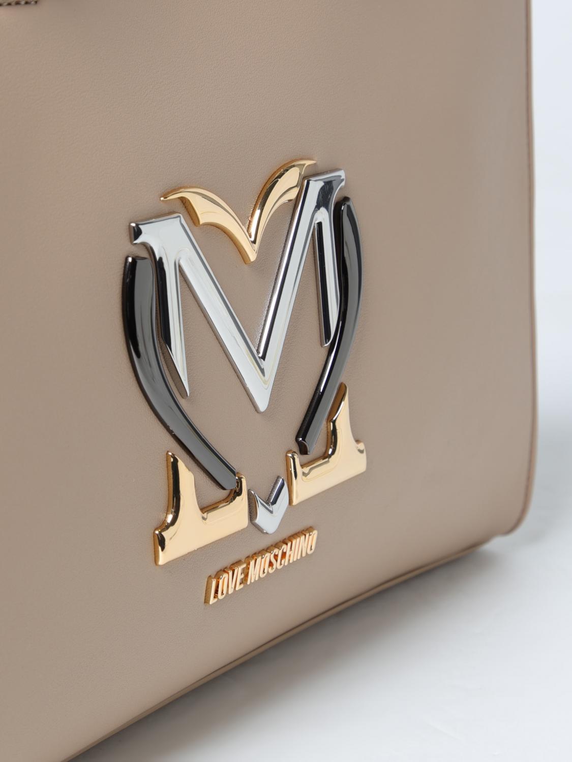 LOVE MOSCHINO TOTE BAGS: Tote bags woman Love Moschino, Beige - Img 3