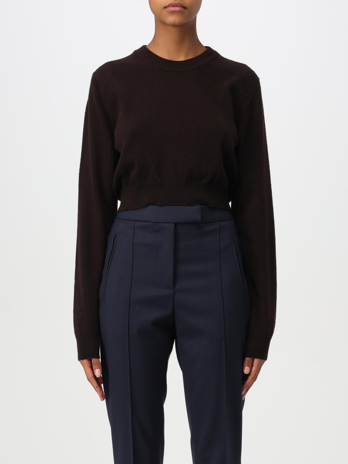 ROBERTO COLLINA MAGLIA: Pullover cropped Roberto Collina in maglia , Grigio 1 - Img 1