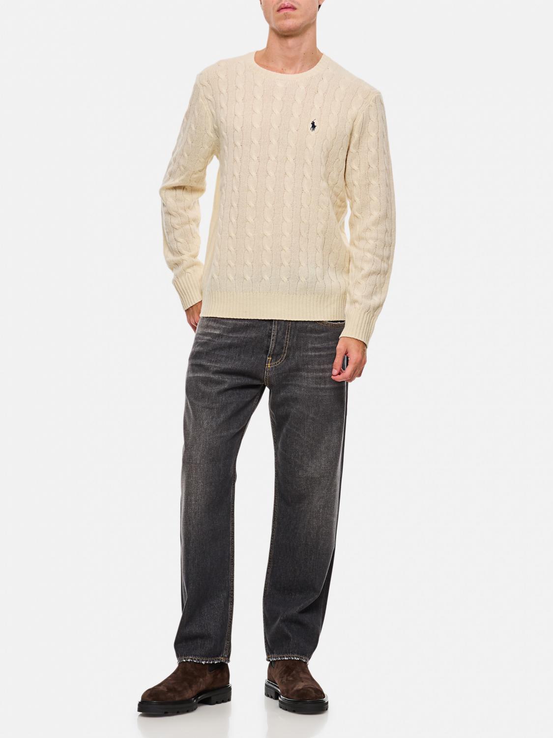 POLO RALPH LAUREN SWEATER: Sweater men Polo Ralph Lauren, White - Img 2