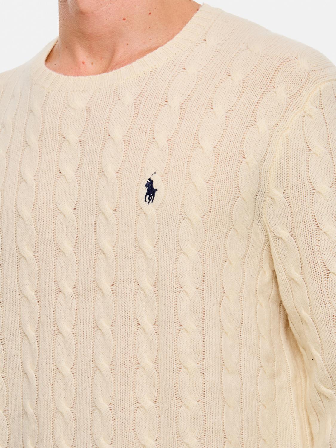 POLO RALPH LAUREN SWEATER: Sweater men Polo Ralph Lauren, White - Img 4