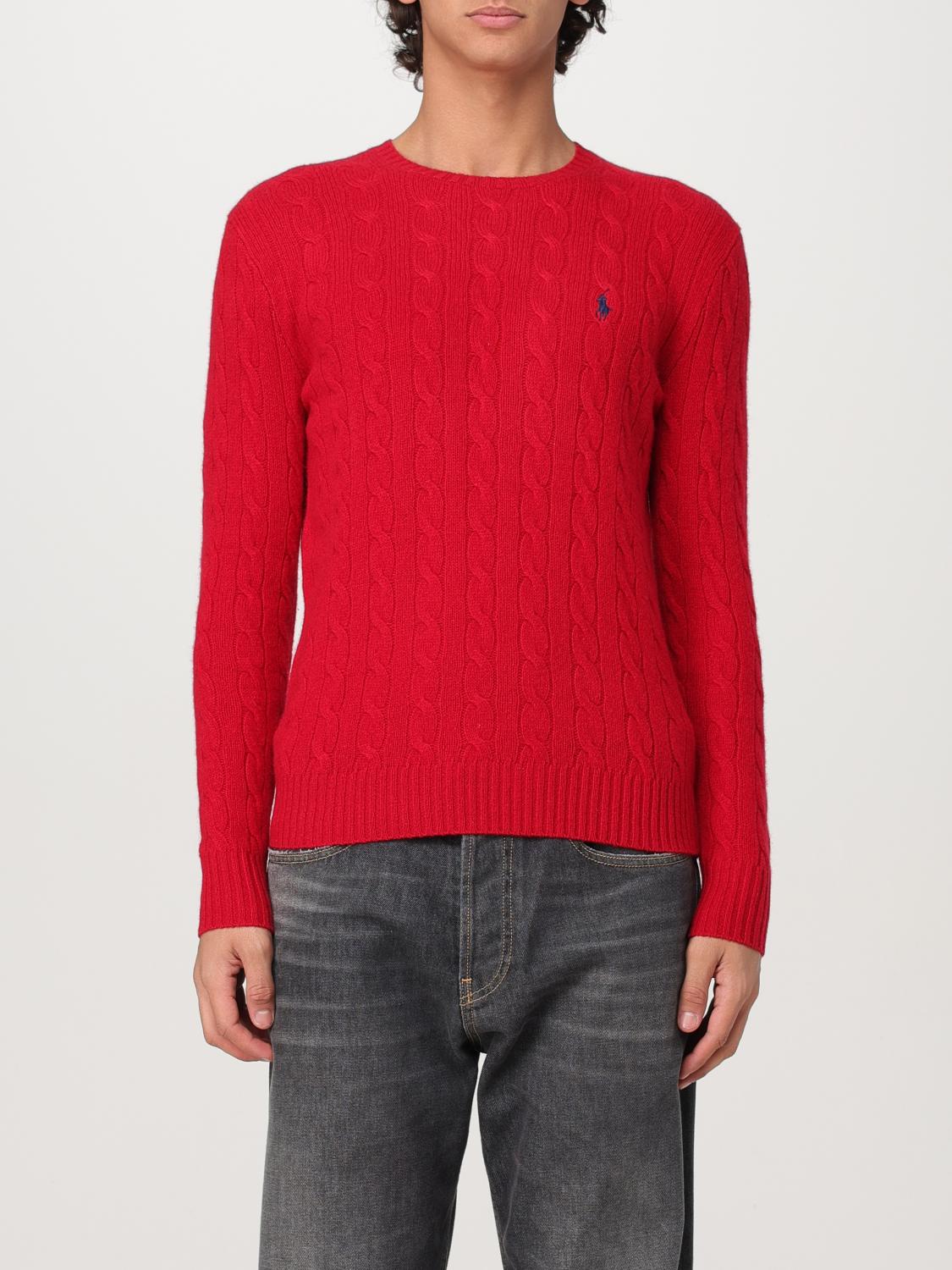 POLO RALPH LAUREN SWEATER: Sweater men Polo Ralph Lauren, Red - Img 1