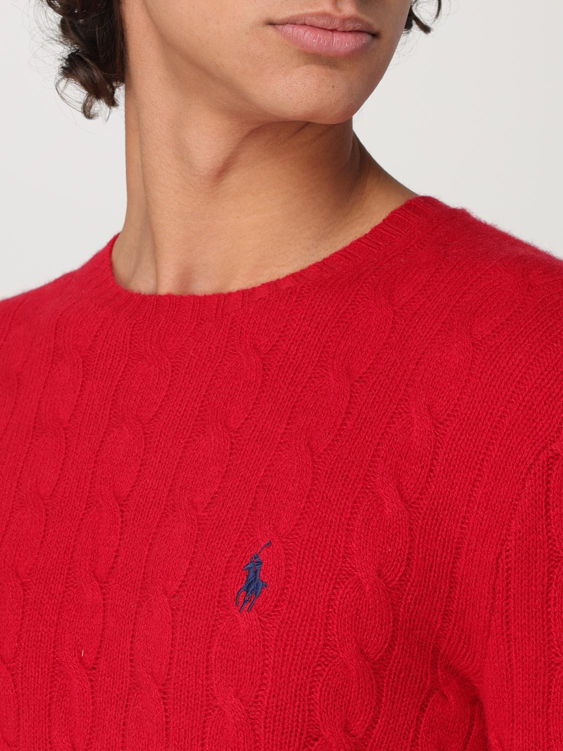 POLO RALPH LAUREN SWEATER: Sweater men Polo Ralph Lauren, Red - Img 3