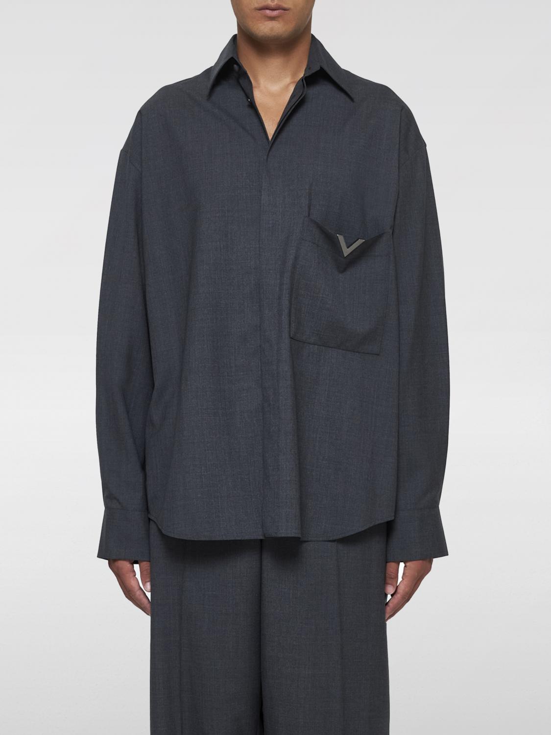 VALENTINO CAMICIA: Camicia Valentino in lana , Grigio - Img 1