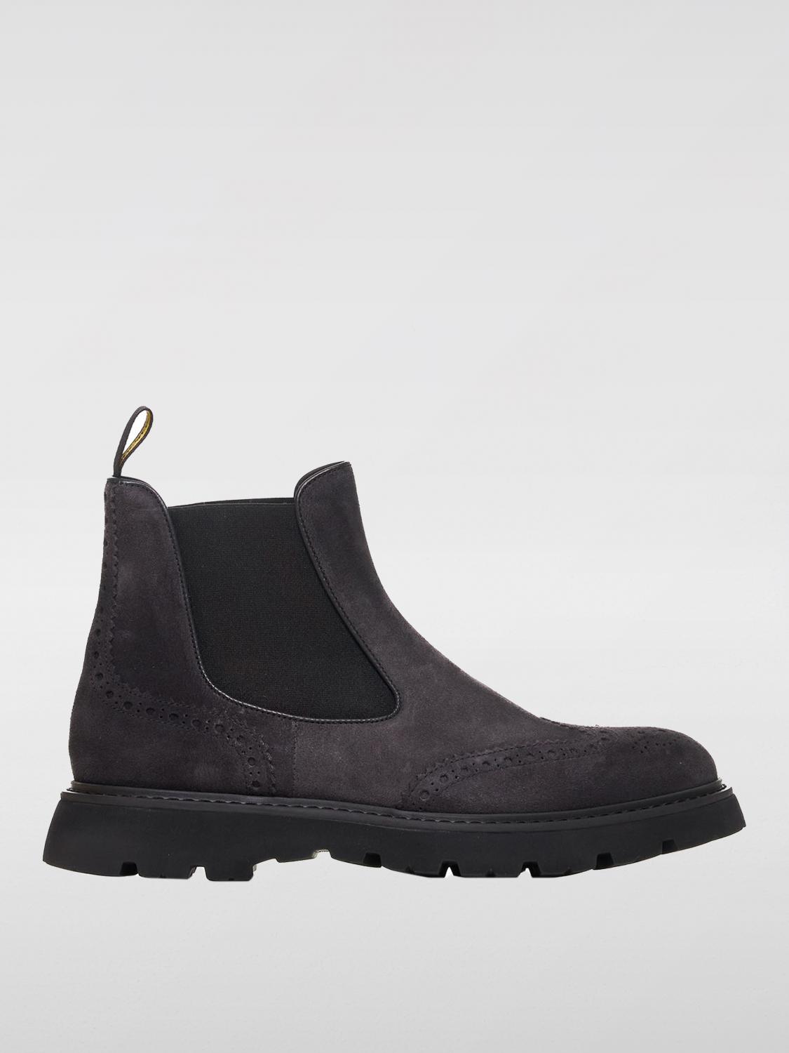 DOUCAL'S BOOT: Suede Ankle Boots with Brogue Detail Doucal's, Grey - Img 1