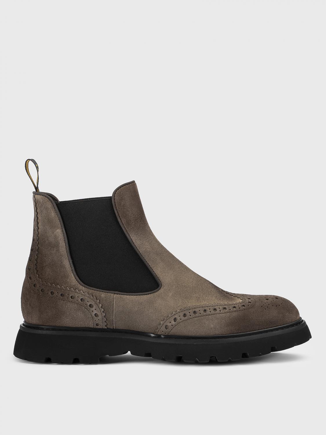 DOUCAL'S STIVALETTI: Stivaletto Doucal's in camoscio con motivo brogue , Tabacco - Img 1