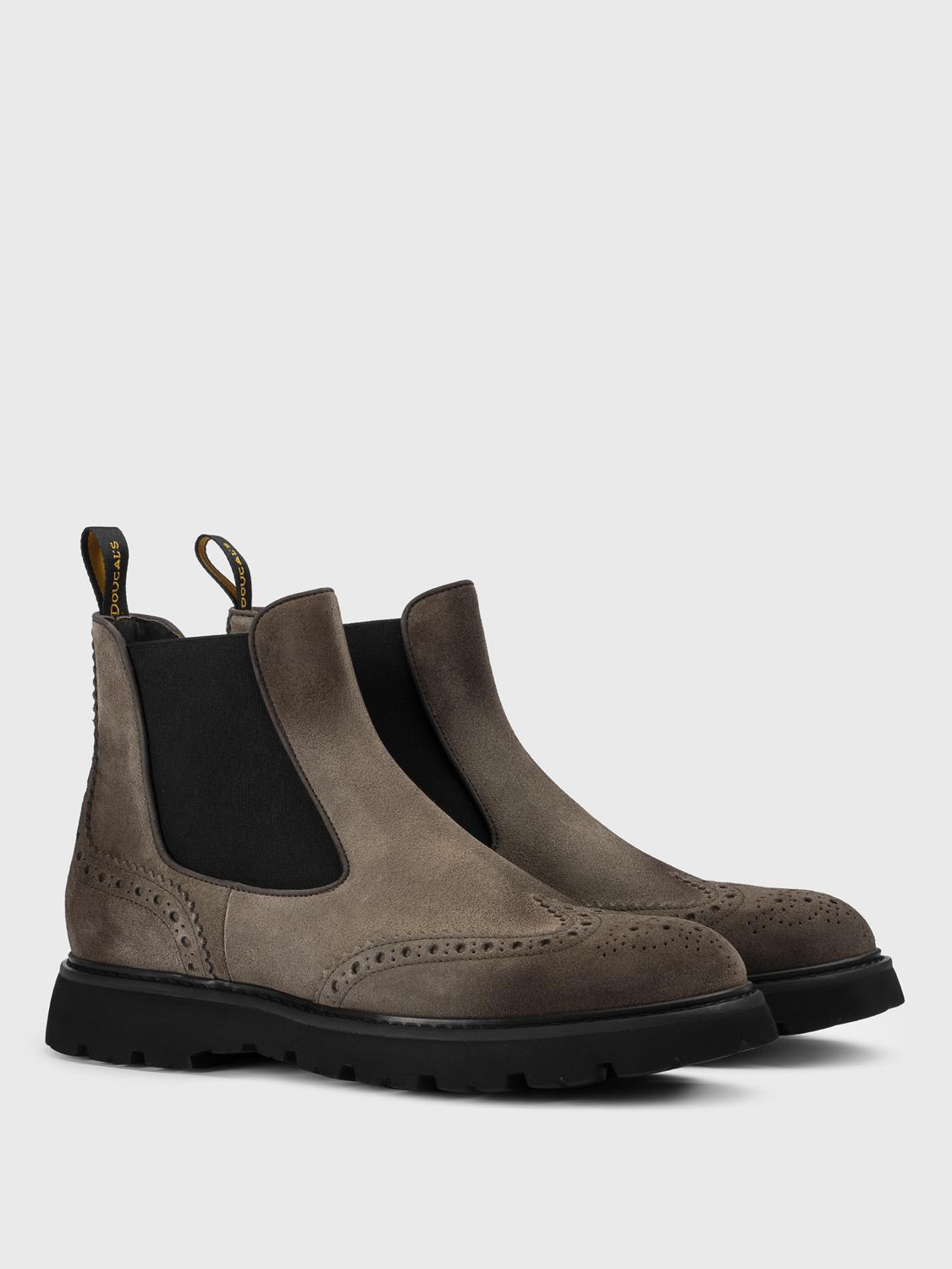 DOUCAL'S STIVALETTI: Stivaletto Doucal's in camoscio con motivo brogue , Tabacco - Img 2