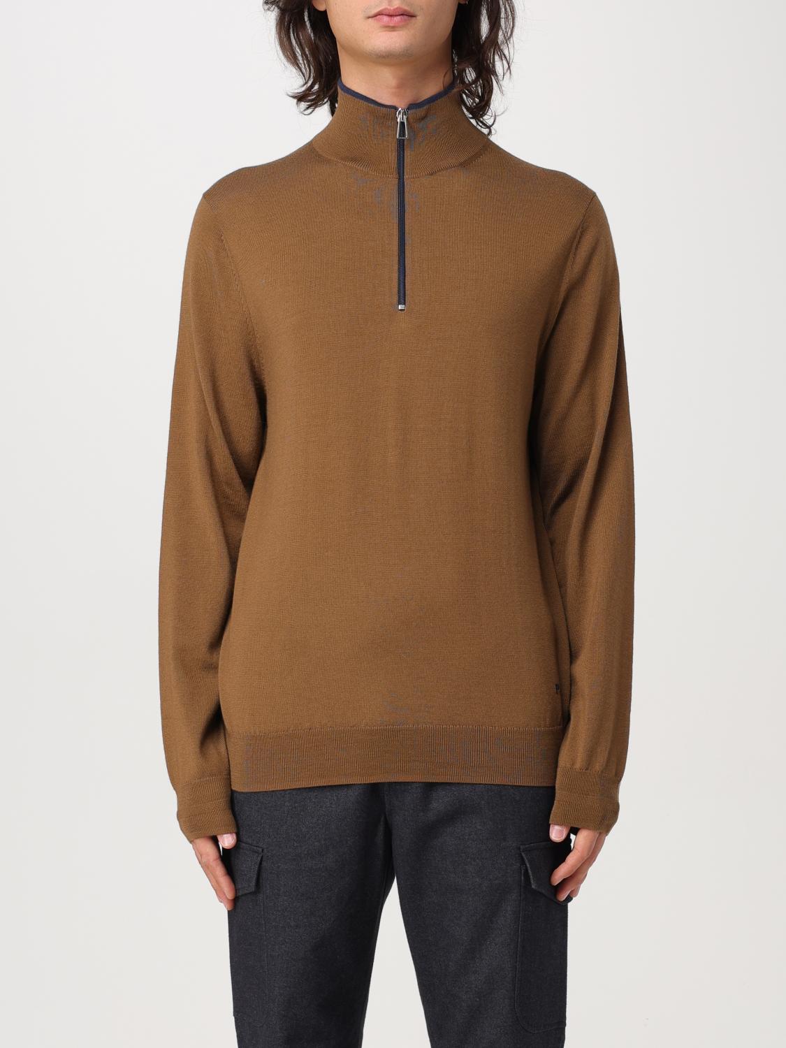 PS PAUL SMITH MAGLIA: Pullover PS Paul Smith in lana Merino , Marrone - Img 1