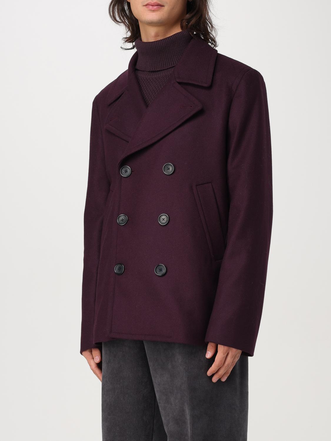 ジャケット・アウター PAUL SMITH High-Neck Urban Wool Coat Ps Paul Smith Jacket men - Violet | M2R597TN21059 | GIGLIO.COM