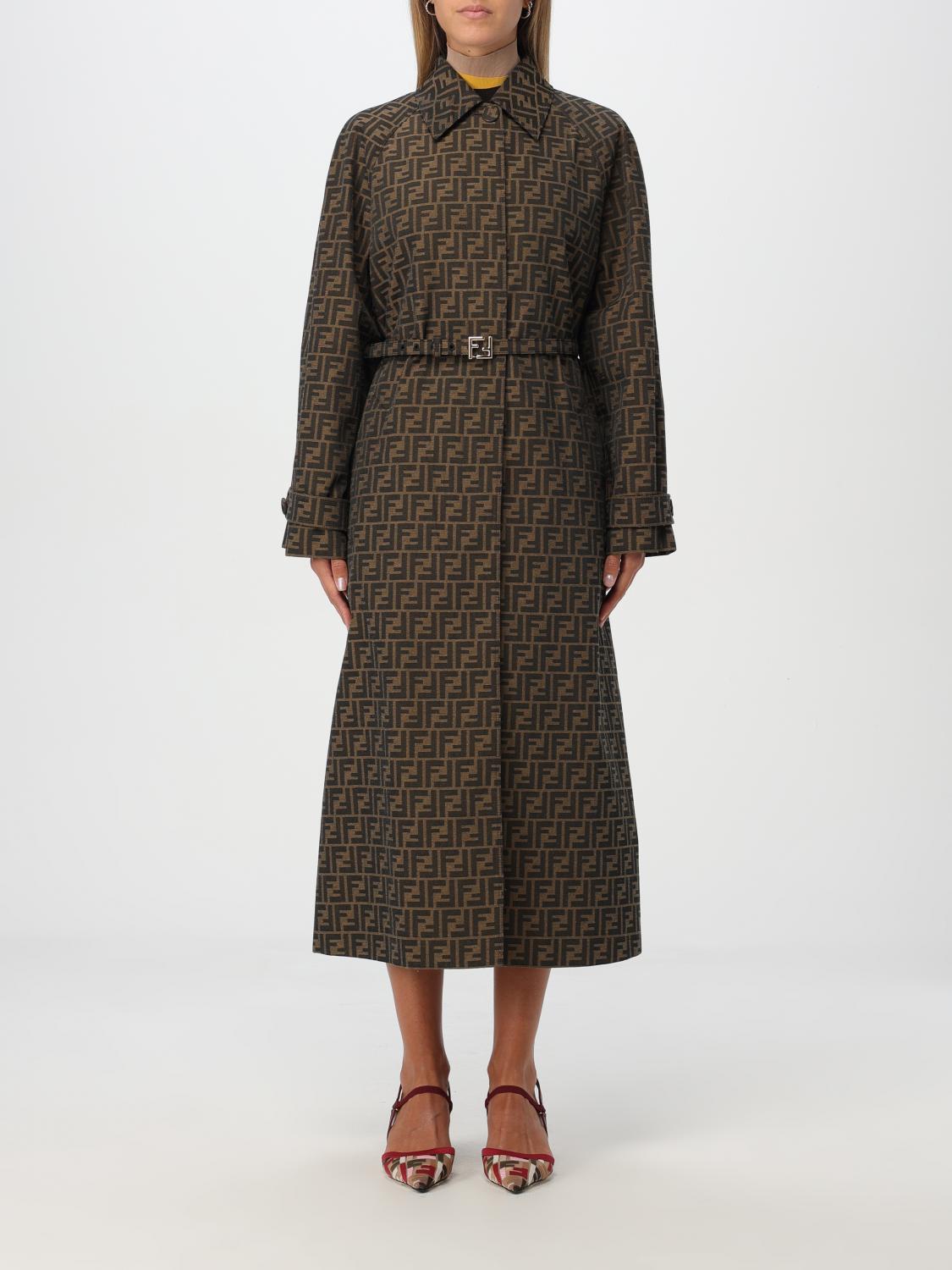 Fendi Trench coat woman - Brown | FF8998A5W3 | GIGLIO.COM