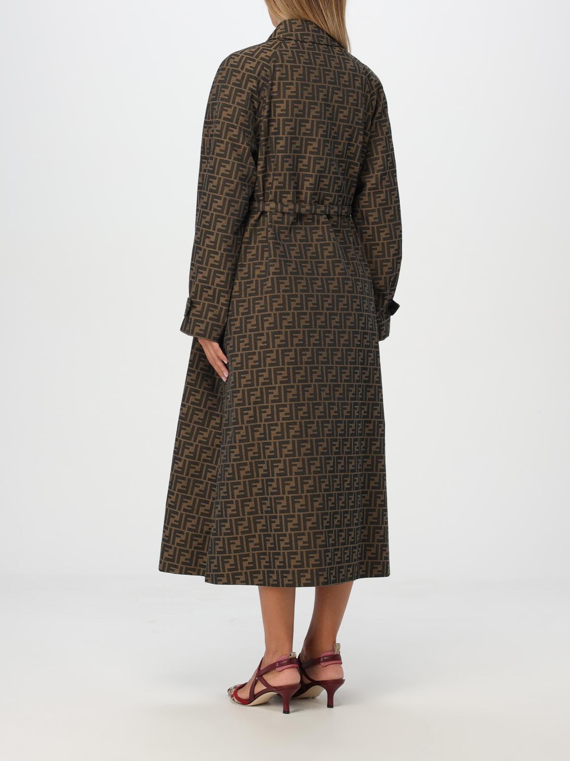 Fendi Trench coat woman - Brown | FF8998A5W3 | GIGLIO.COM