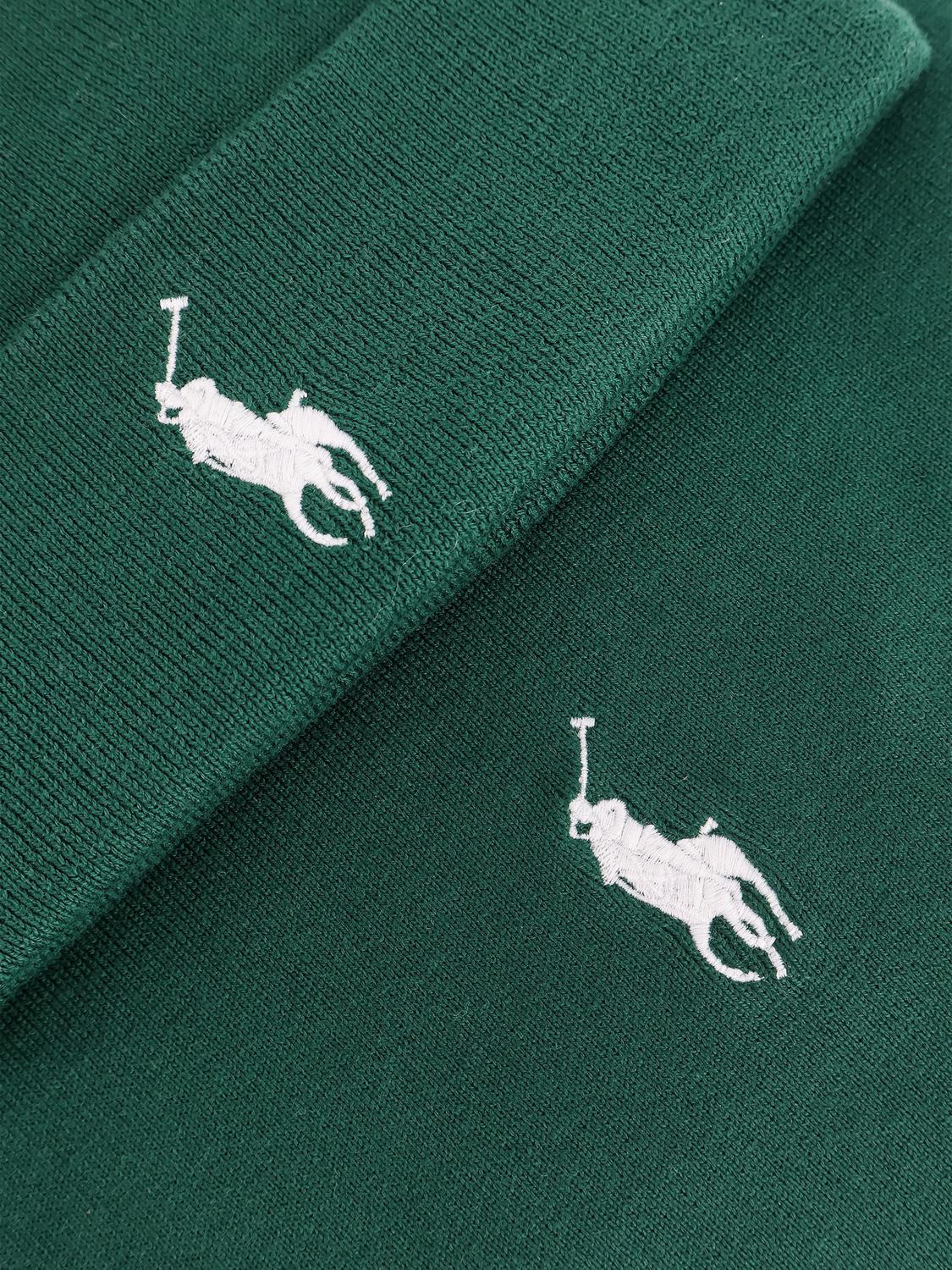 POLO RALPH LAUREN CAPPELLO: Set cappello + sciarpa Polo Ralph Lauren in maglia a costine , Verde - Img 2