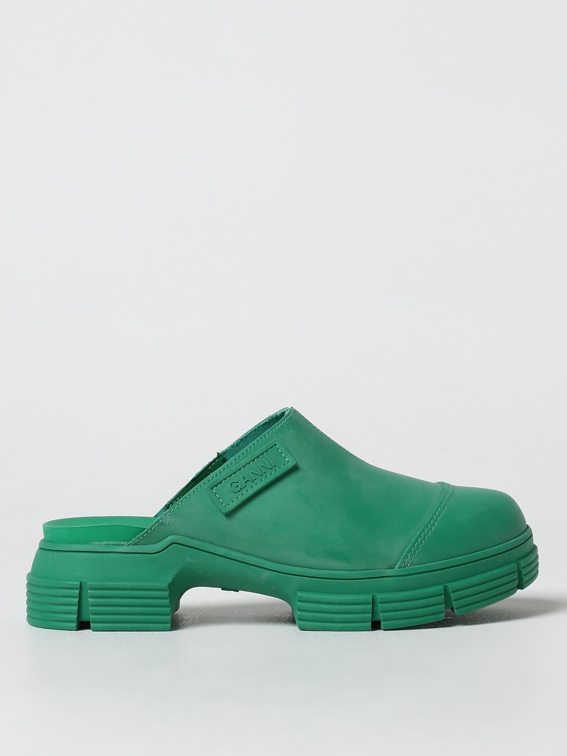 GANNI FLAT SHOES: Shoes woman Ganni, Green - Img 1