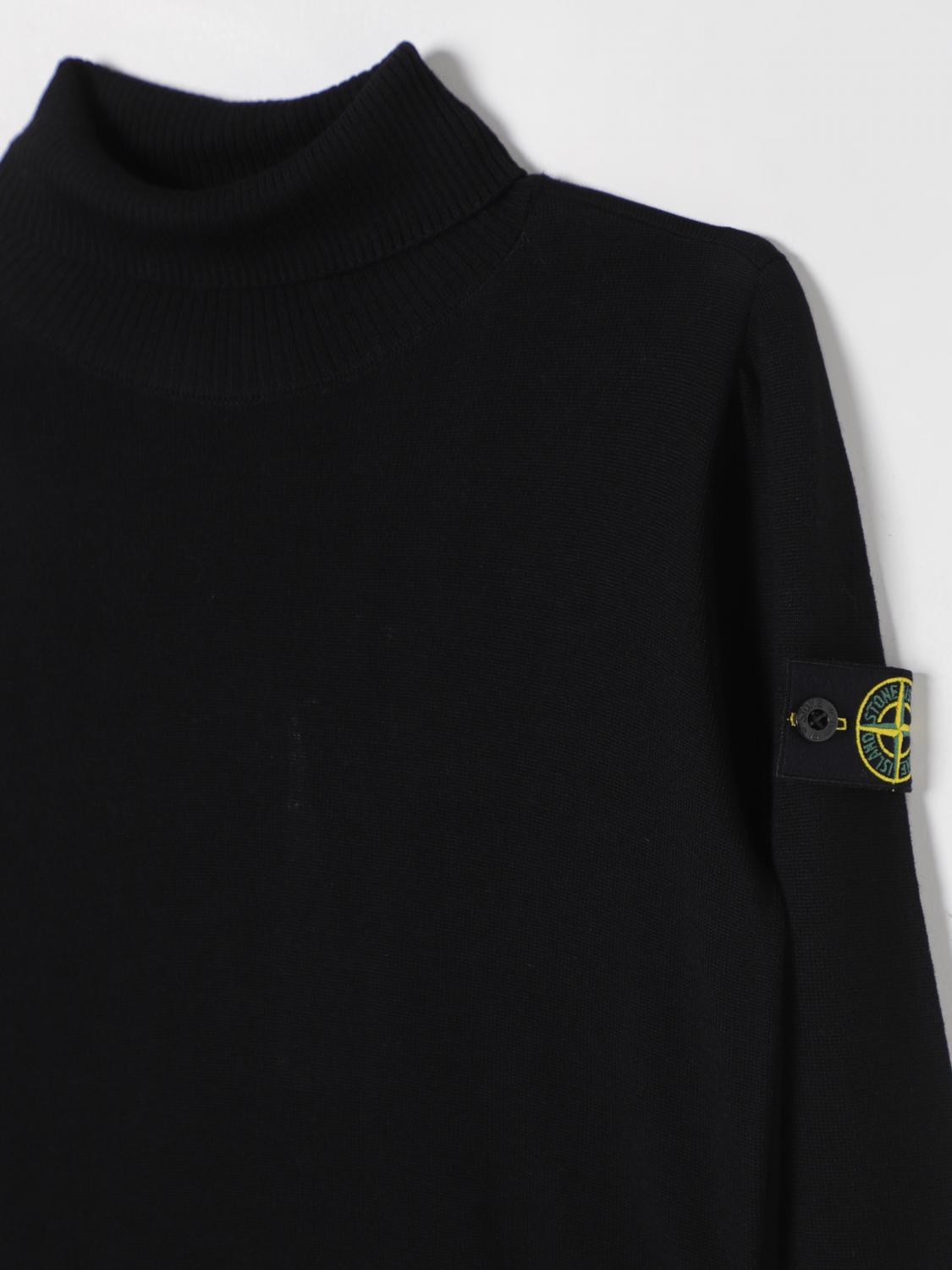 STONE ISLAND JUNIOR SWEATER: Sweater kids Stone Island Junior, Black - Img 3