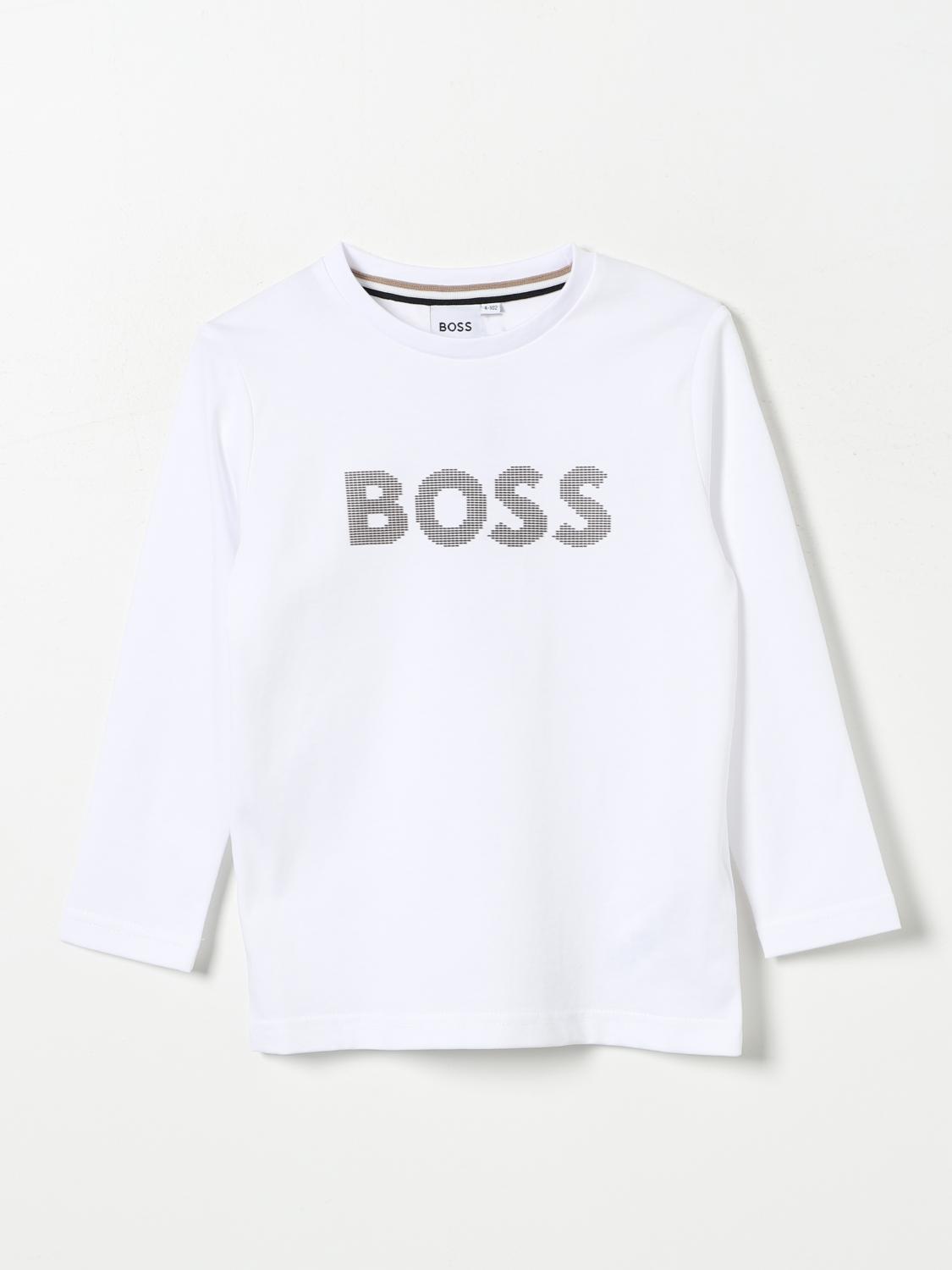 BOSS T-SHIRT: T-shirt kids Boss, White - Img 1