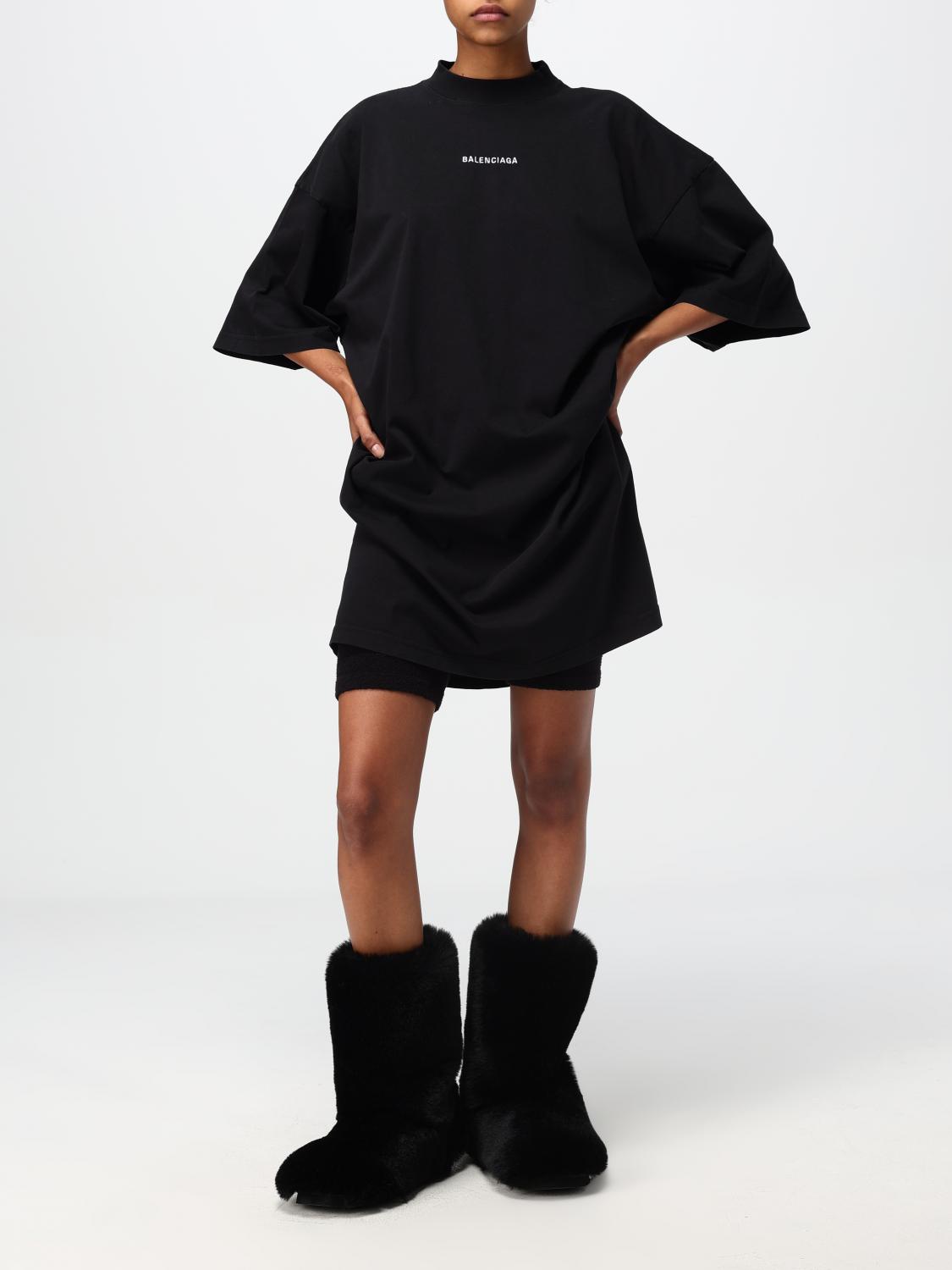 Balenciaga T-shirt woman - Black | 739037TPVK1 | GIGLIO.COM