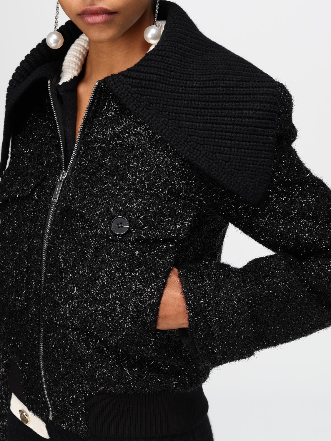 SELF-PORTRAIT JACKET: Jacket woman Self-portrait, Black - Img 5